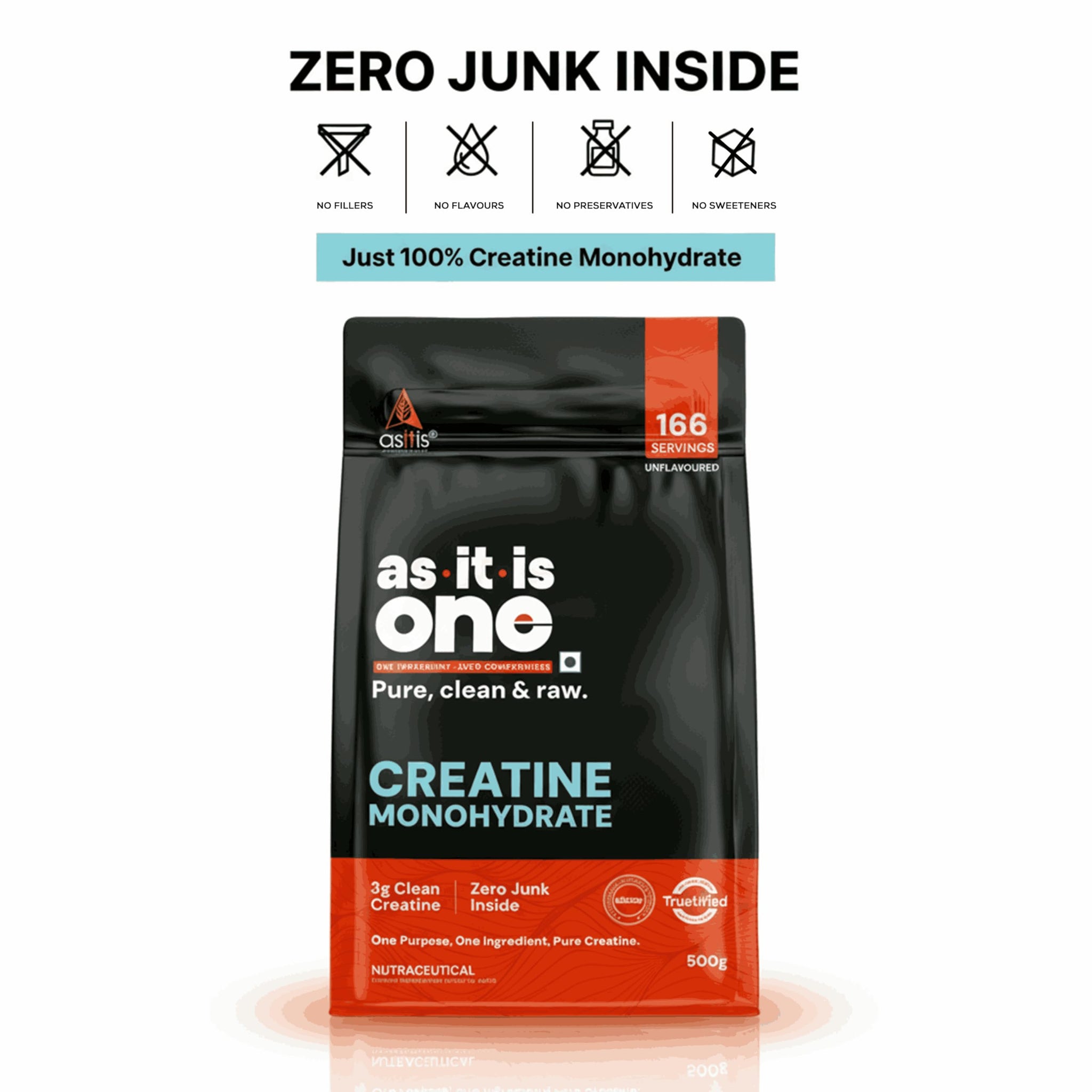 Asitis Nutrition Creatine Monohydrate Unflavoured Micronized Powder Dietary Supplement - in use (42)