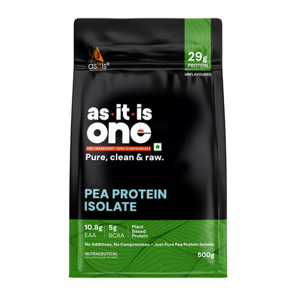 Asitis Nutrition ONE Pea Protein Isolate, Unflavoured, Plant Based, 29g Protein, Non-GMO, Single Ingredient