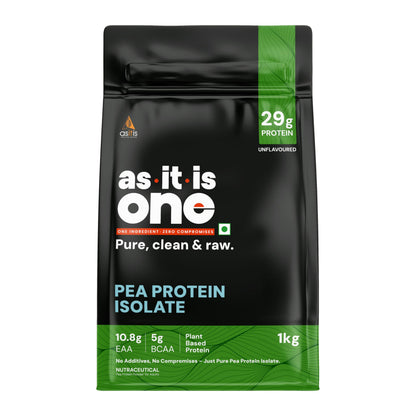 Asitis Nutrition ONE Pea Protein Isolate, Unflavoured, Plant Based, 29g Protein, Non-GMO, Single Ingredient (5)