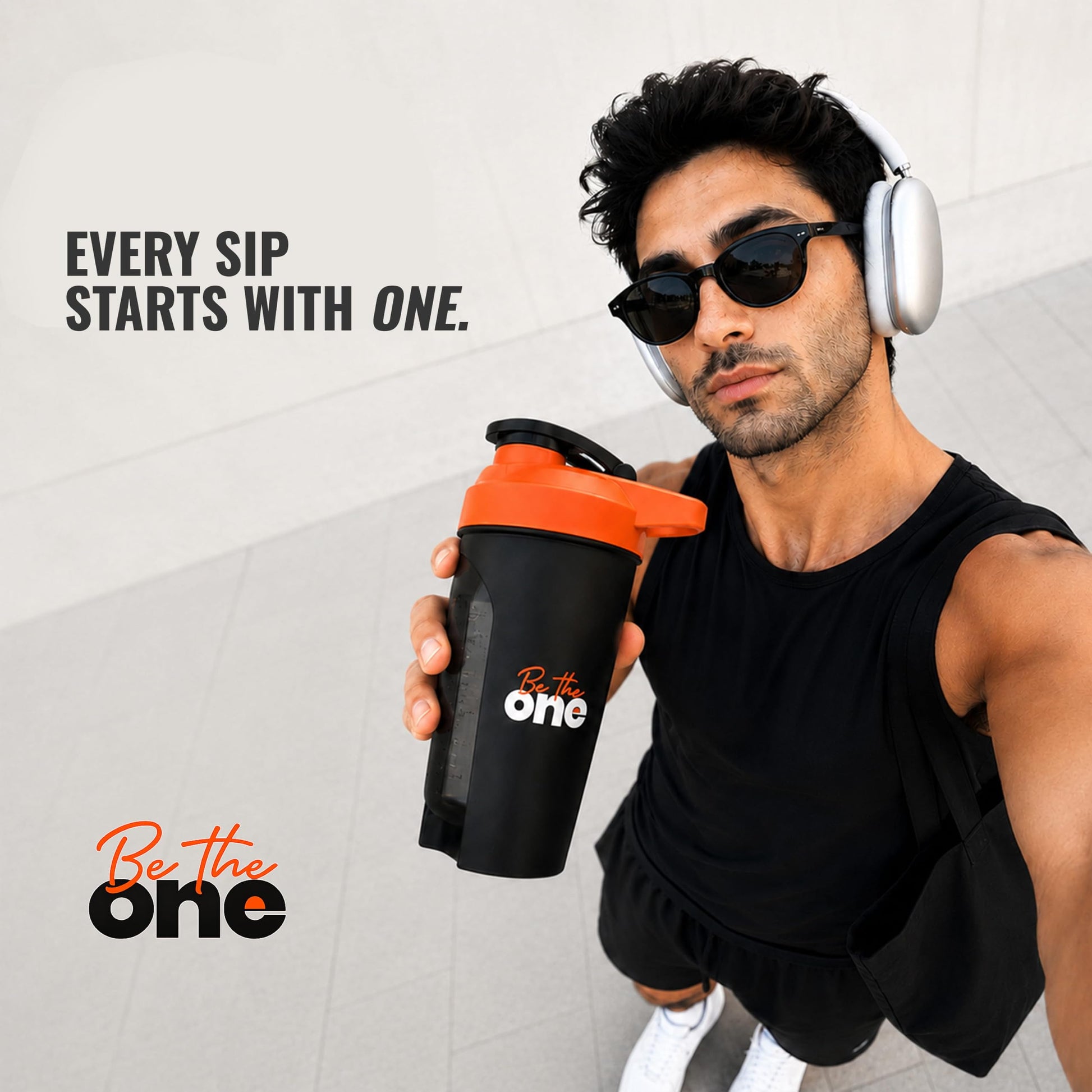 Asitis Nutrition One Shaker 400ml BPA Free Leak Proof Food Grade Plastic Sports Bottle with Mixer Ball - label detail