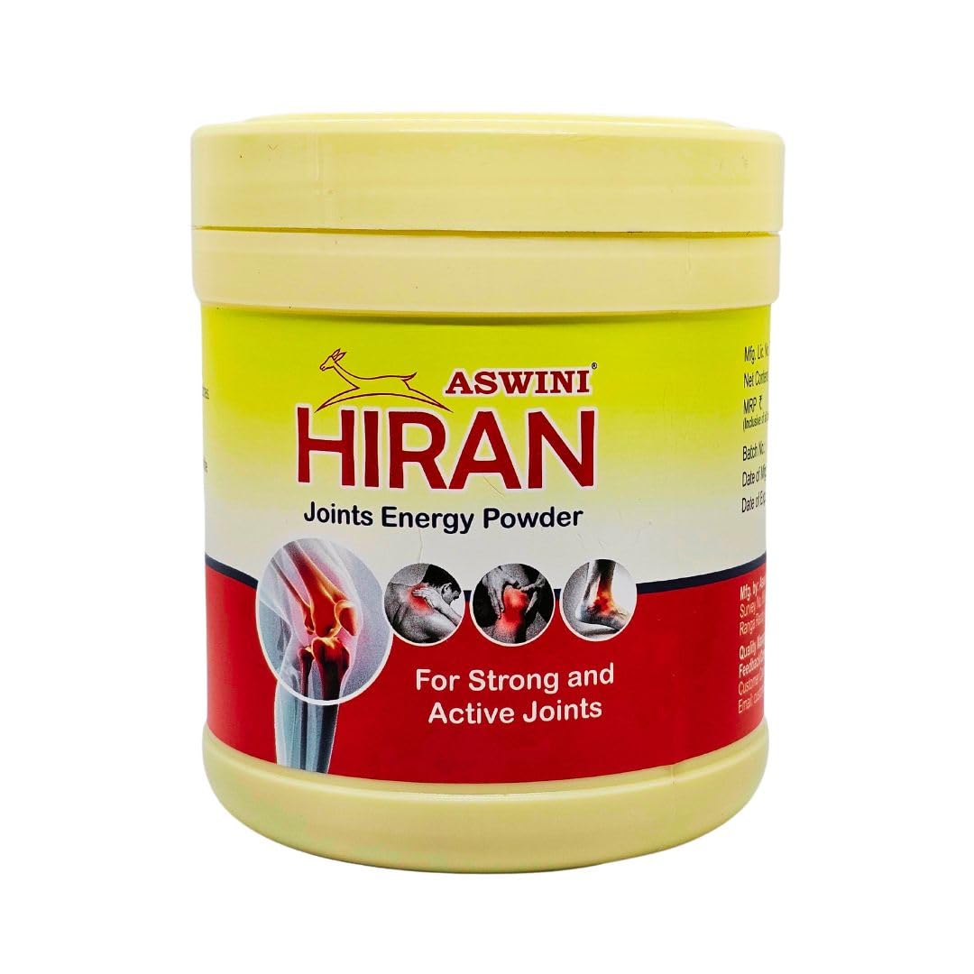 Aswini Hiran Joint Energy Powder, Ayurvedic Herbal Powder, Vegetarian, Made in India