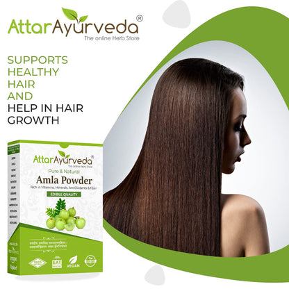ATTAR AYURVEDA Amla Powder, Pure Herbal Powder, for Hair and Skin Care - packaging (10)