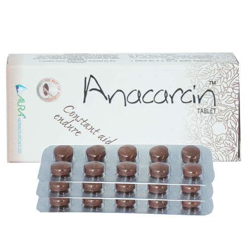 AURA NUTRACEUTICALS LTD Anacarcin Tablets, 30 Count, Herbal Ayurvedic Supplement