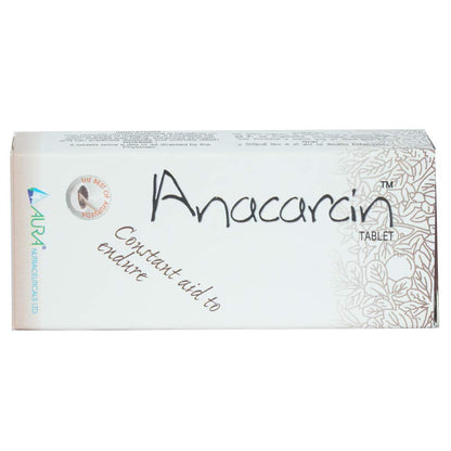 AURA NUTRACEUTICALS LTD Anacarcin Tablets, 30 Count, Herbal Ayurvedic Supplement - front view