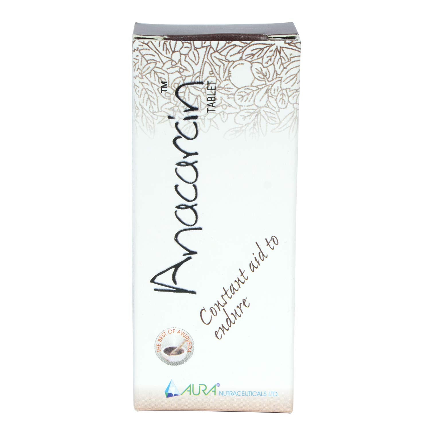 AURA NUTRACEUTICALS LTD Anacarcin Tablets, 30 Count, Herbal Ayurvedic Supplement - packaging