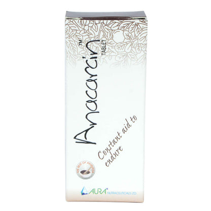 AURA NUTRACEUTICALS LTD Anacarcin Tablets, 30 Count, Herbal Ayurvedic Supplement - packaging