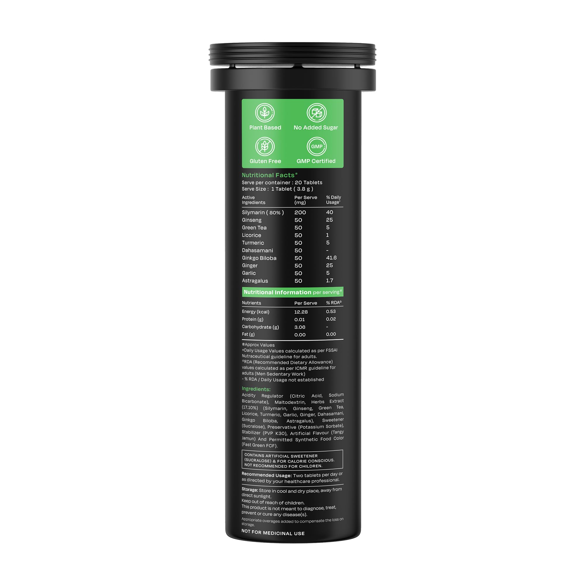 Auric Liver Supplement | 20 Tablets Fizzy Water with 10 Ayurvedic Herbs | Clinically Researched Therapeutic Ingredients | Dro