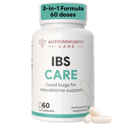 Autoimmunity Care IBS Care 3-in-1 Gut Health Supplement with Probiotics & Digestive Enzymes, 60 Vegetarian Capsules