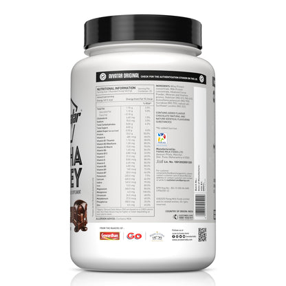 avvatar Alpha Whey Protein Powder, 1kg, 25 Servings, with Whey and Milk Protein Concentrate, Enriched with Vitamins and Miner