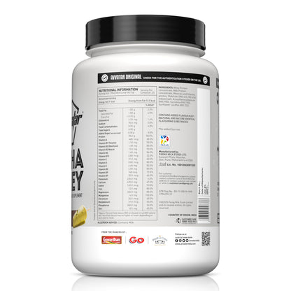 avvatar Alpha Whey Protein Powder, 1kg, 25 Servings, with Whey and Milk Protein Concentrate, Enriched with Vitamins and Miner