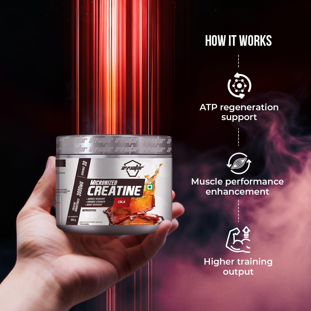 avvatar Creatine Monohydrate Powder, Micronized Formula, Unisex Nutritional Supplement - close-up detail