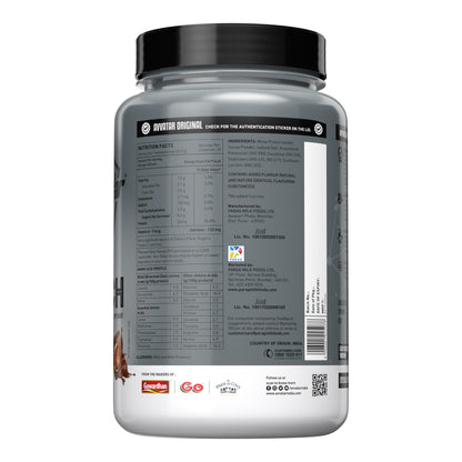 avvatar ISORICH Whey Protein Isolate Powder, 1kg, 28g Protein, 29 Servings - label detail (16)