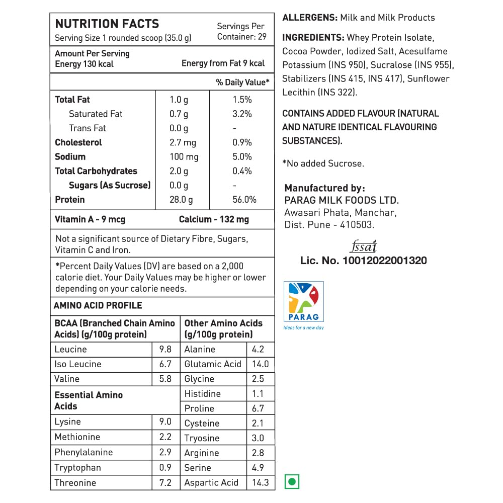 avvatar ISORICH Whey Protein Isolate Powder, 1kg, 28g Protein, 29 Servings - close-up detail (17)