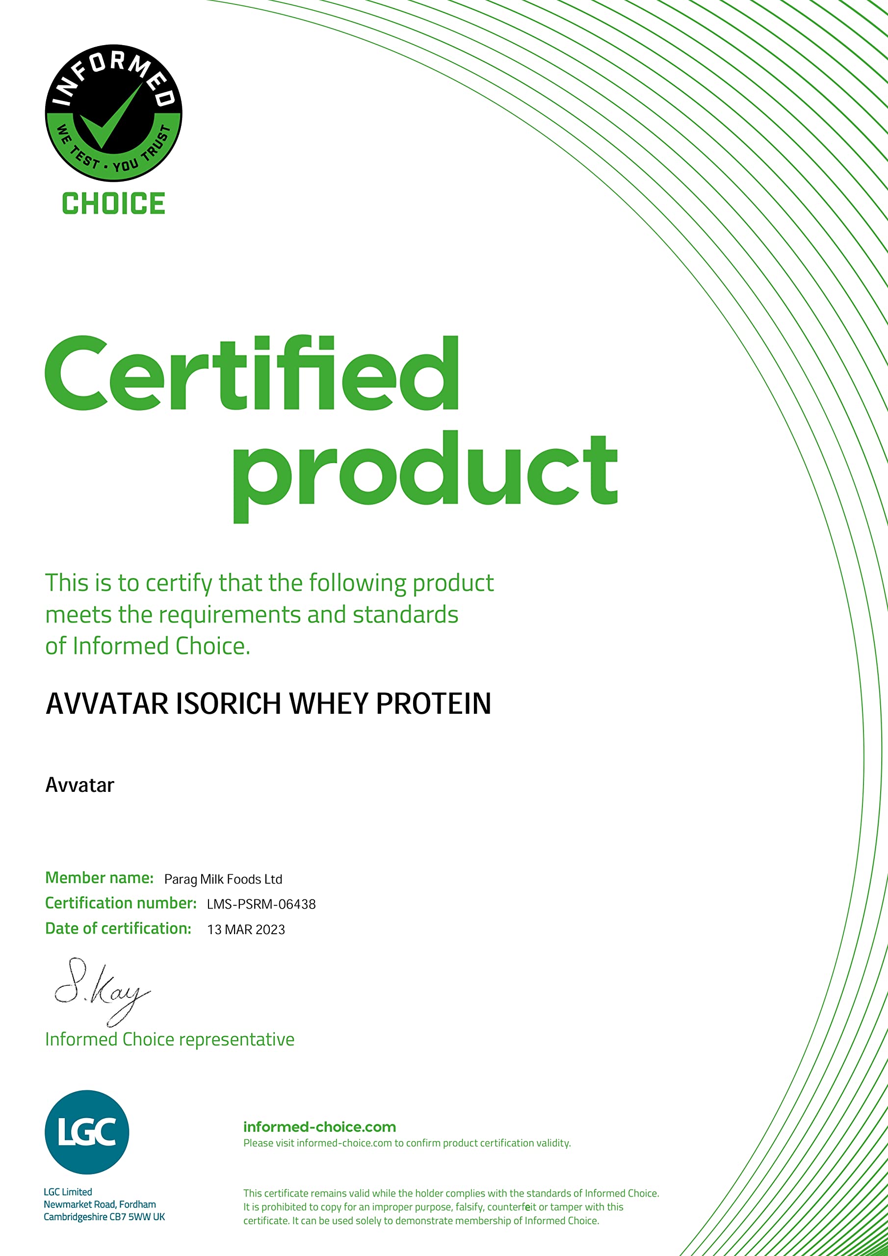 avvatar ISORICH Whey Protein Isolate Powder, 1kg, 28g Protein, 29 Servings - close-up detail