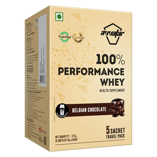 avvatar Performance Whey Protein Powder, 25g Protein Per Serving, Adult, Vegetarian, Fresh Cow Milk, Made in India