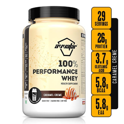 avvatar Performance Whey Protein Powder, 25g Protein Per Serving, Adult, Vegetarian, Fresh Cow Milk, Made in India - front vi