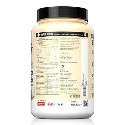 avvatar Performance Whey Protein Powder, 25g Protein Per Serving, Adult, Vegetarian, Fresh Cow Milk, Made in India - packagin