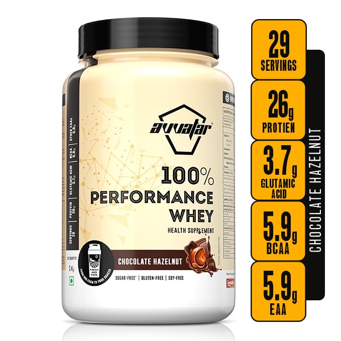 avvatar Performance Whey Protein Powder, 25g Protein Per Serving, Adult, Vegetarian, Fresh Cow Milk, Made in India - front vi