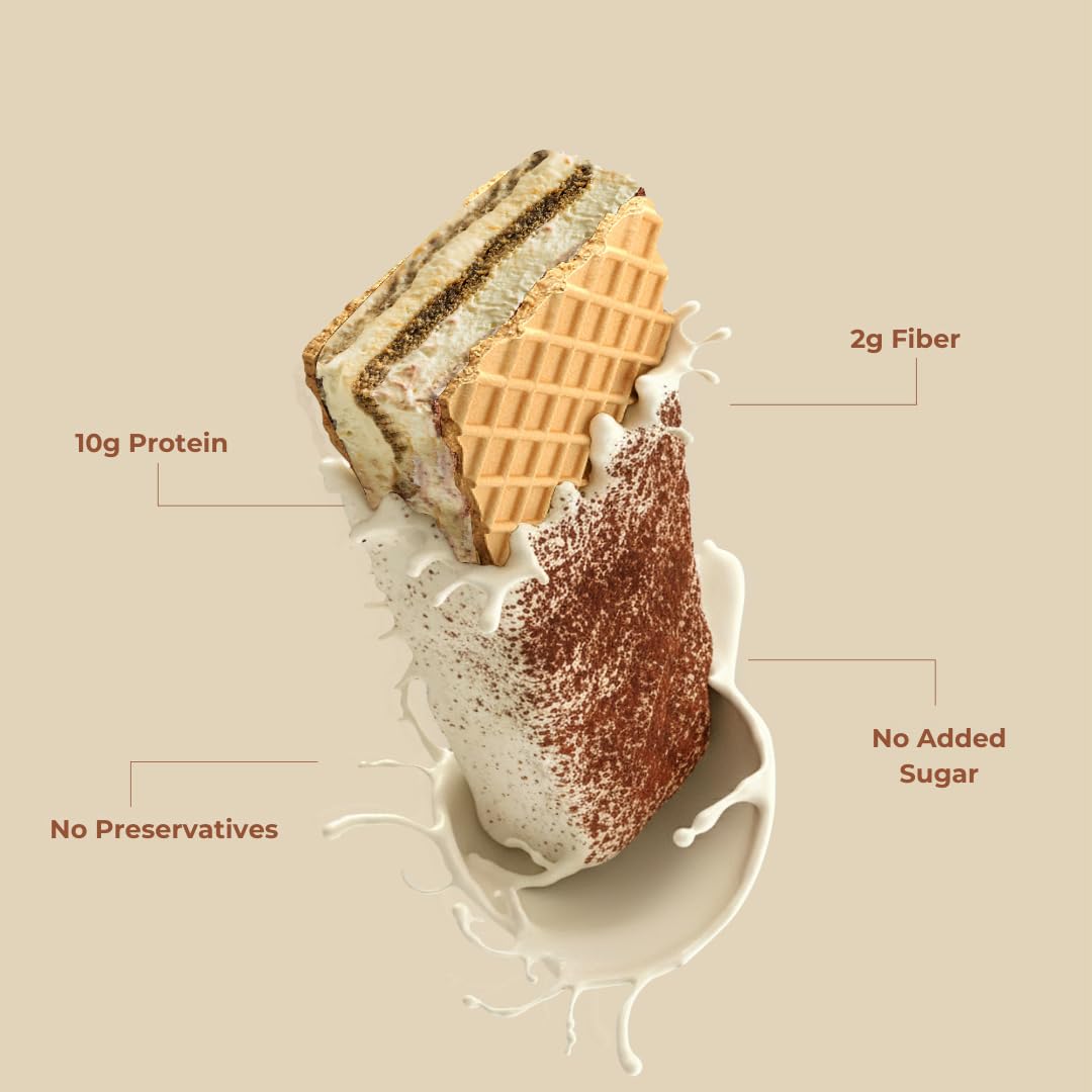 avvatar Protein Wafer Bar, 10g Protein, 2g Fiber, 8-Pack (40g each), No Added Sugar, No Preservatives - packaging (15)