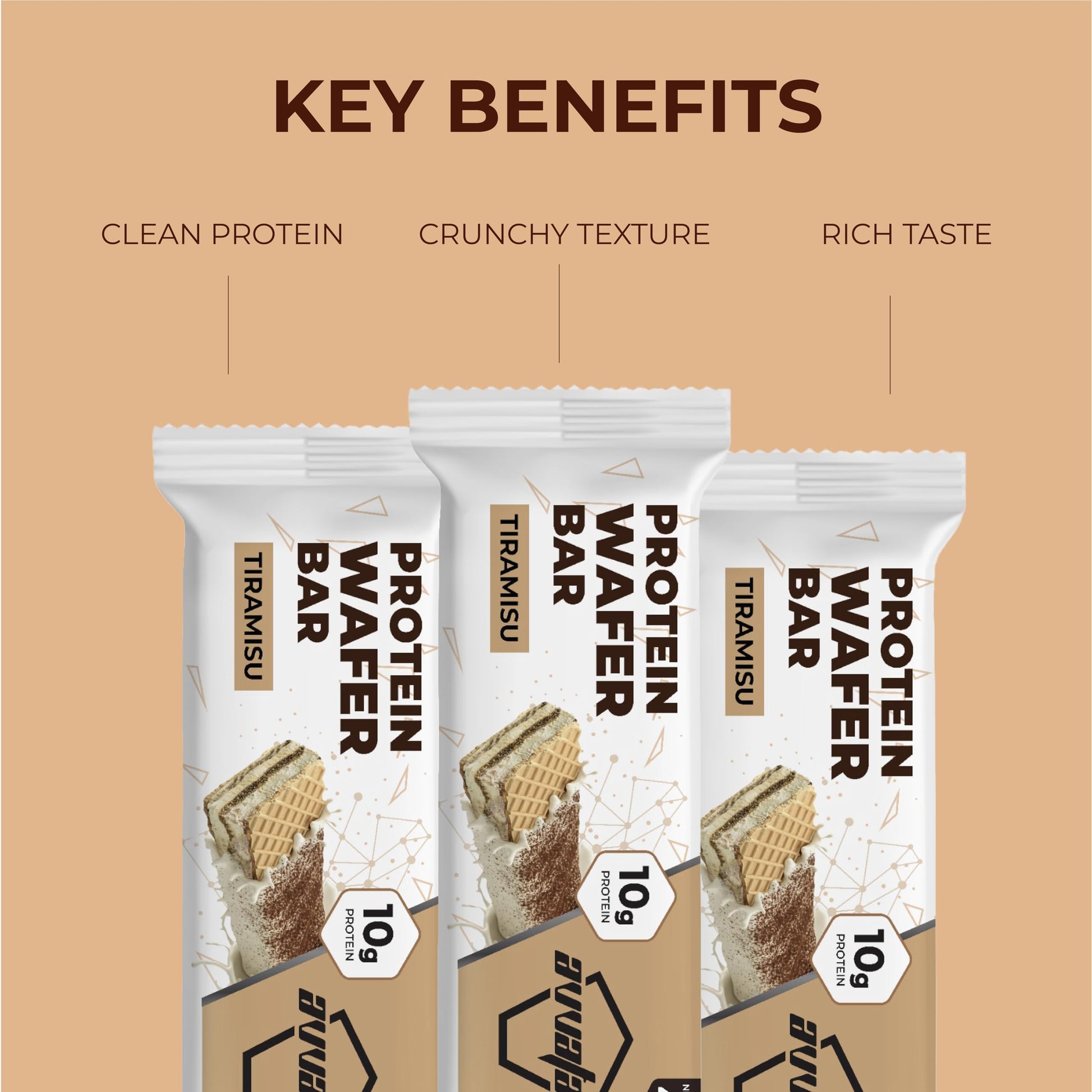 avvatar Protein Wafer Bar, 10g Protein, 2g Fiber, 8-Pack (40g each), No Added Sugar, No Preservatives - label detail (16)