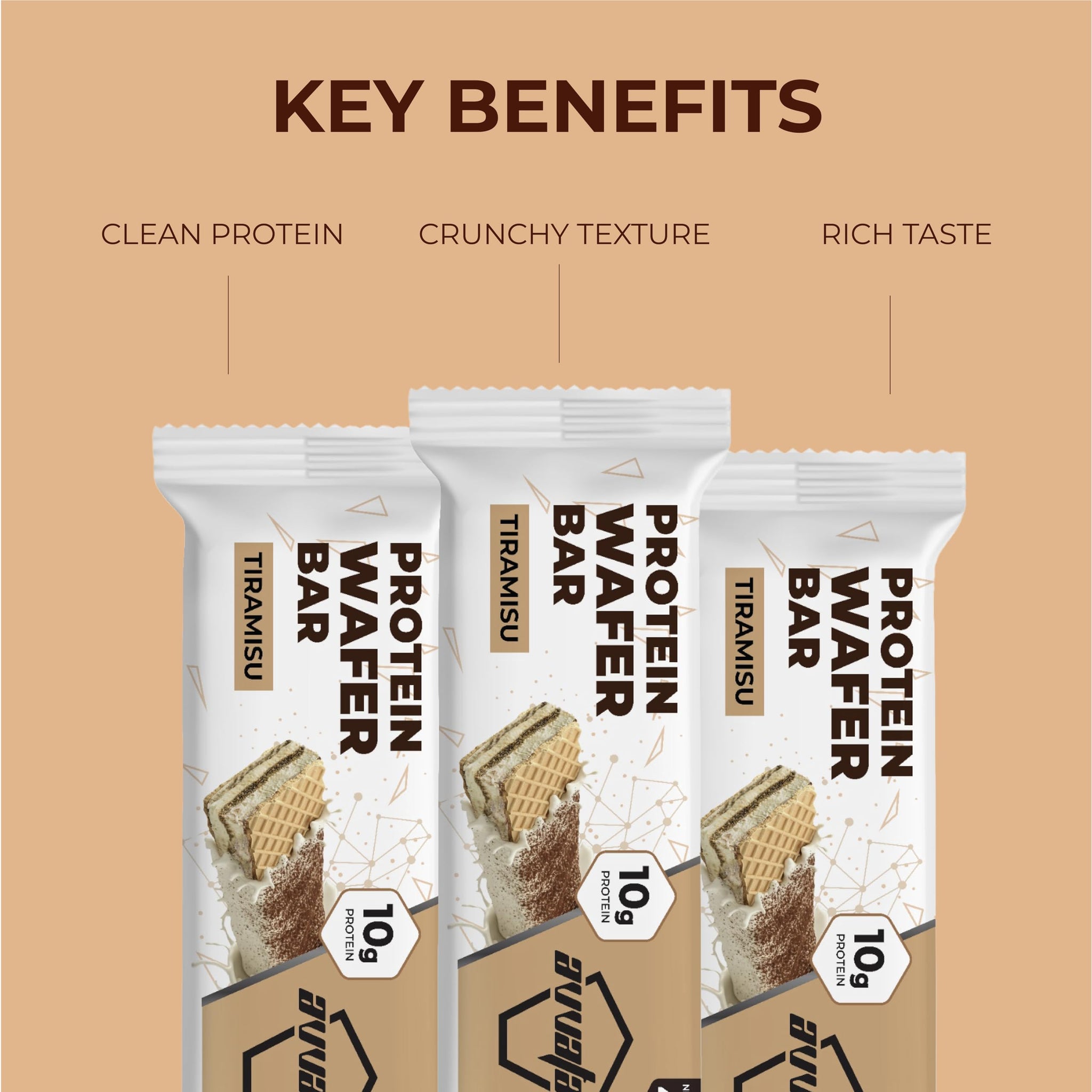 avvatar Protein Wafer Bar, 10g Protein, 2g Fiber, 8-Pack (40g each), No Added Sugar, No Preservatives - label detail (16)
