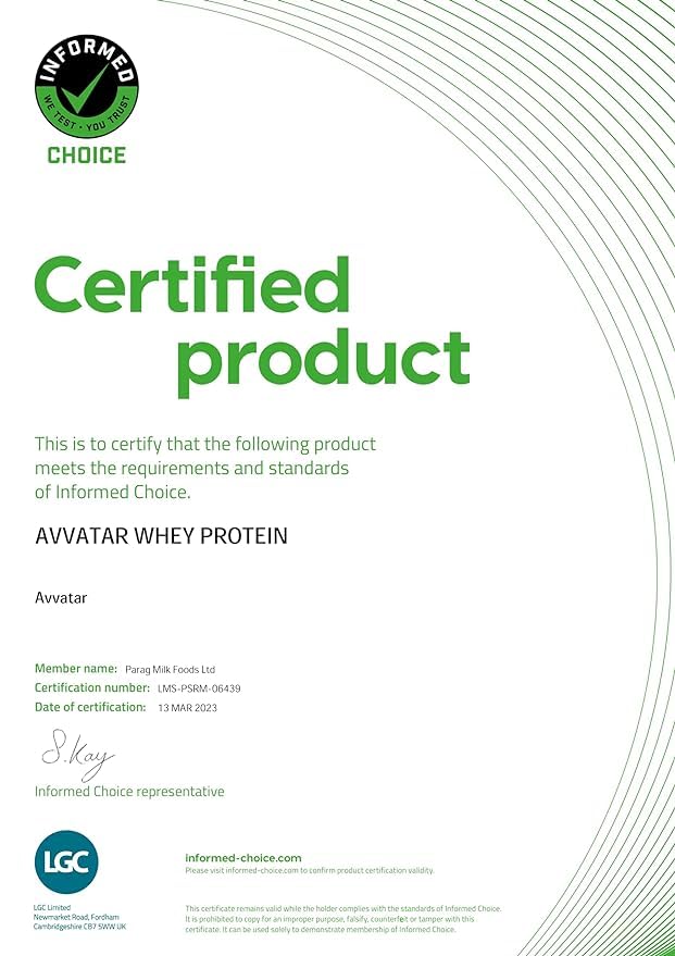 avvatar Whey Protein Powder, 1kg, Belgian Chocolate Flavour, Isolate and Concentrate Blend - in use (15)