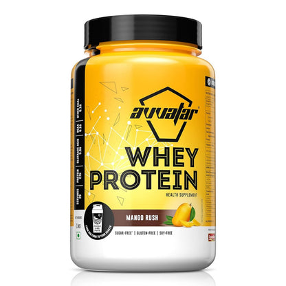 avvatar Whey Protein Powder, 1kg, Belgian Chocolate Flavour, Isolate and Concentrate Blend - packaging (32)