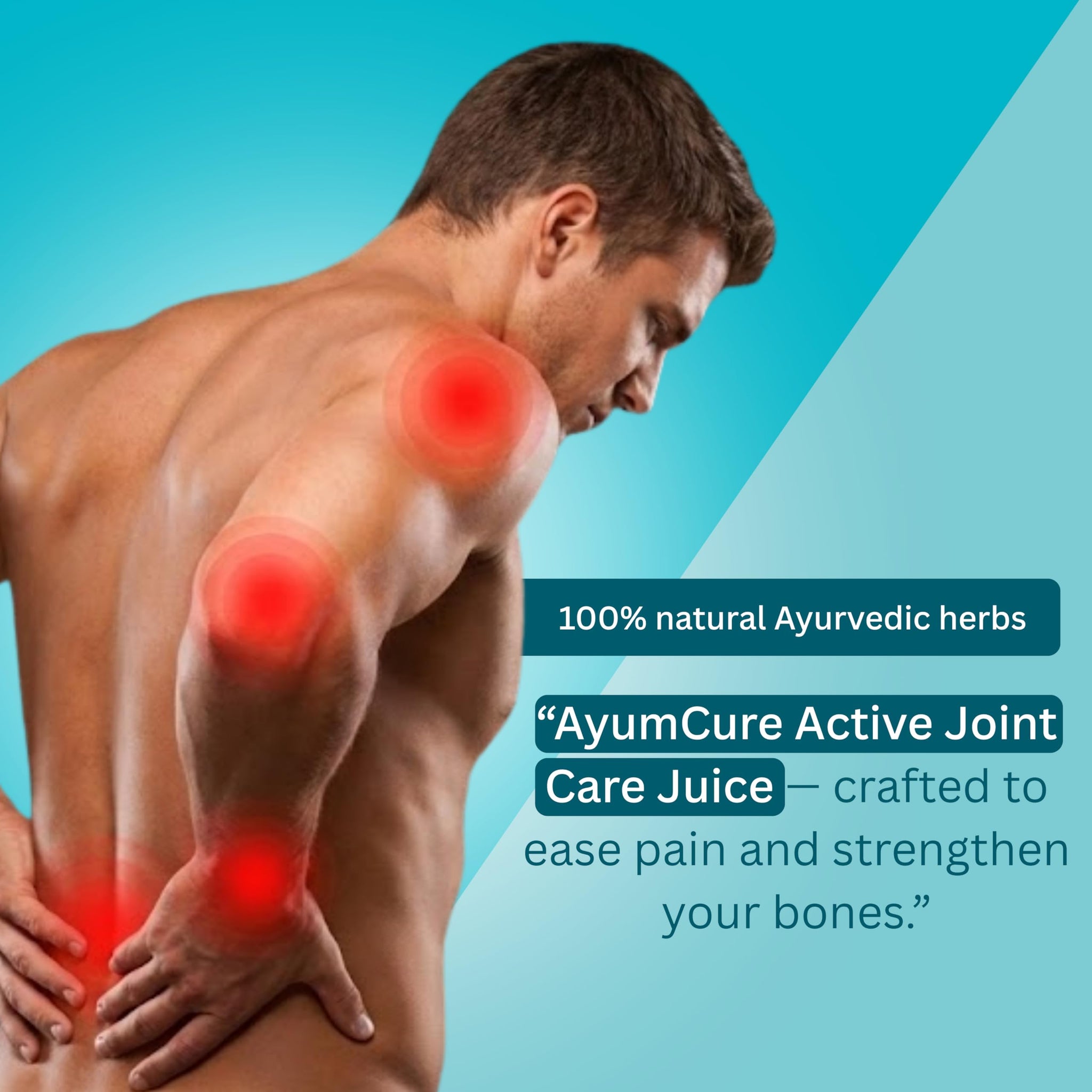 Ayumcure Active Joints Care Juice - Herbal Supplement, 1L, with Punarnava and 8 Herbs, No Added Sugar - packaging