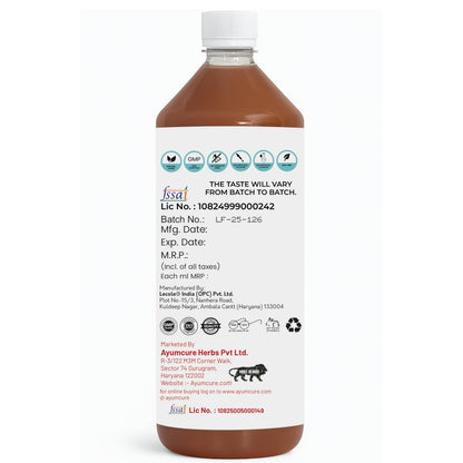 Ayumcure Active Joints Care Juice - Herbal Supplement, 1L, with Punarnava and 8 Herbs, No Added Sugar - in use