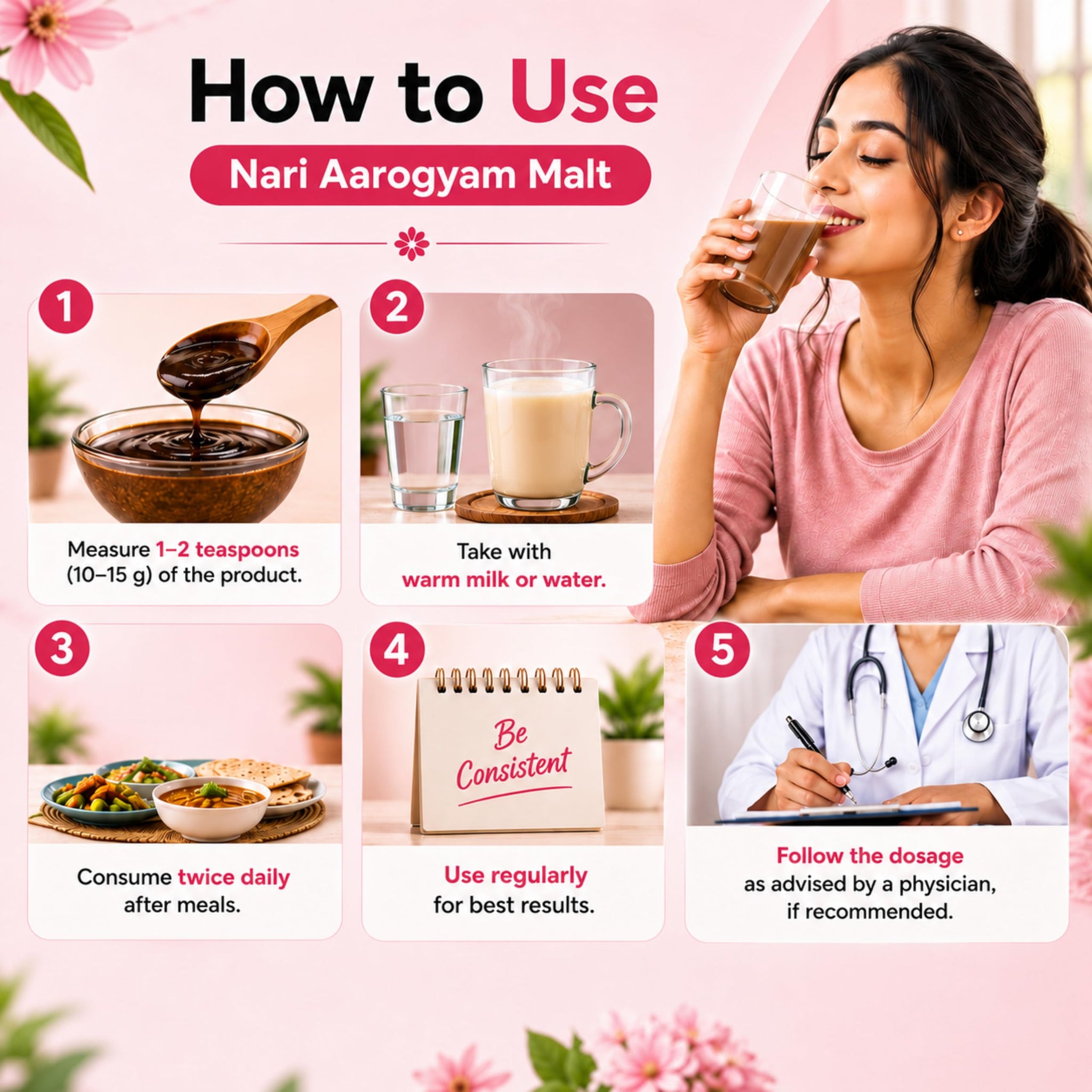 Ayumcure NariAarogyam Ayurvedic Herbal Women's Health Formula, No Added Sugar, No Artificial Colors or Flavors - label detail