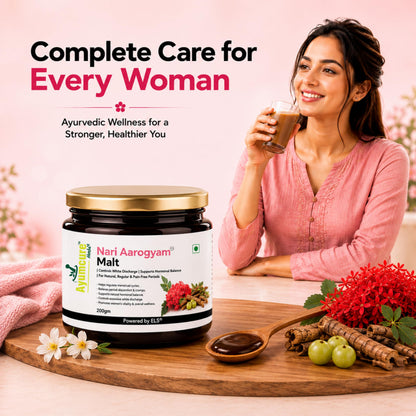 Ayumcure NariAarogyam Ayurvedic Herbal Women's Health Formula, No Added Sugar, No Artificial Colors or Flavors - ingredients 