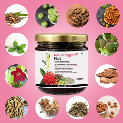 Ayumcure NariAarogyam Ayurvedic Herbal Women's Health Formula, No Added Sugar, No Artificial Colors or Flavors - front view (