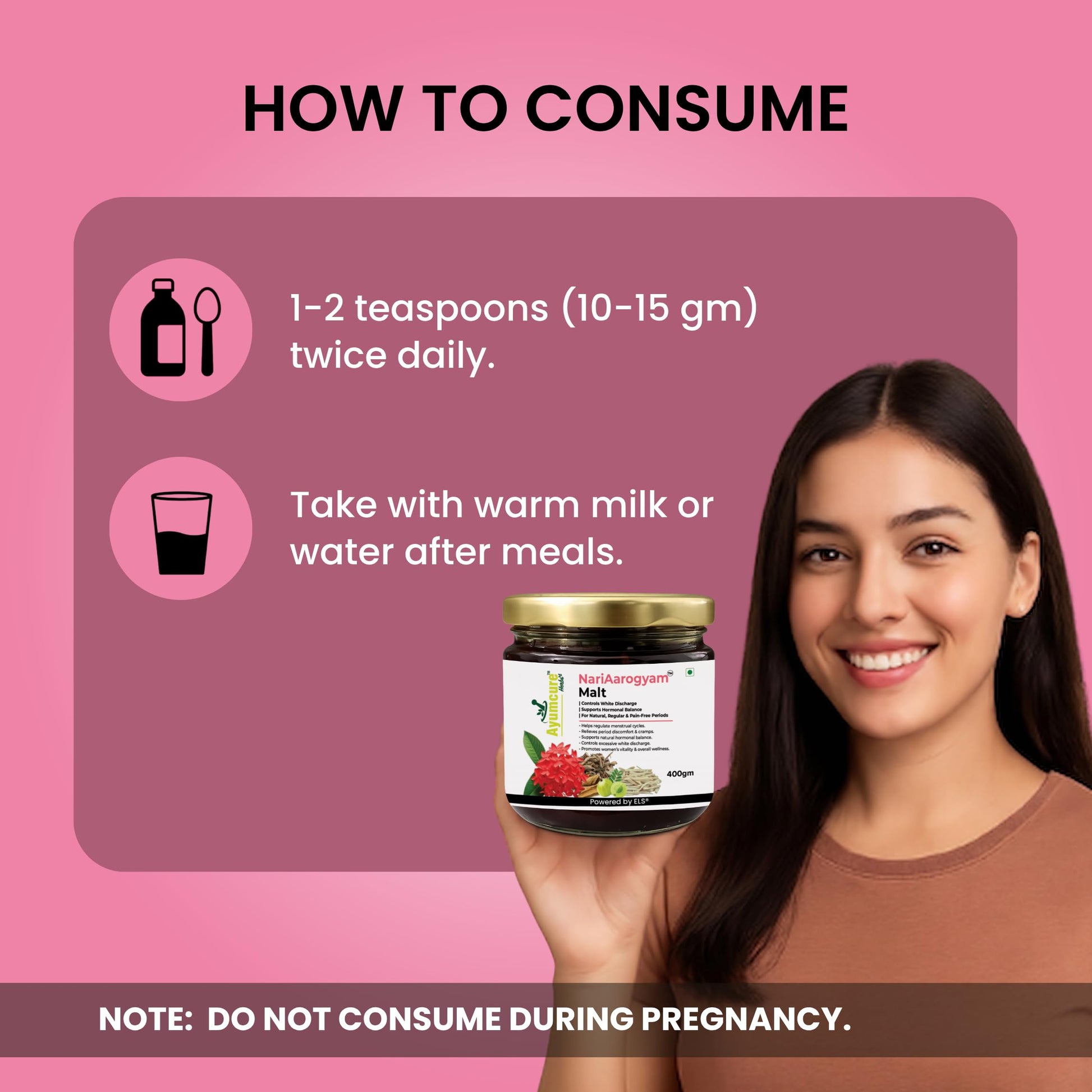 Ayumcure NariAarogyam Ayurvedic Herbal Women's Health Formula, No Added Sugar, No Artificial Colors or Flavors - close-up det