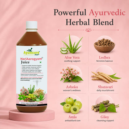 Ayumcure NariAarogyam Ayurvedic Herbal Women's Health Formula, No Added Sugar, No Artificial Colors or Flavors - back view