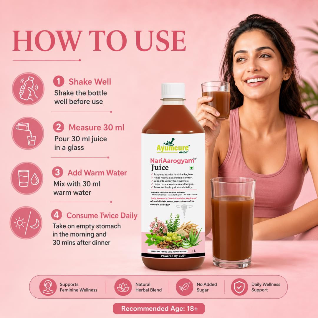 Ayumcure NariAarogyam Ayurvedic Herbal Women's Health Formula, No Added Sugar, No Artificial Colors or Flavors - close-up det