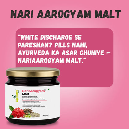 Ayumcure NariAarogyam Ayurvedic Herbal Women's Health Formula, No Added Sugar, No Artificial Colors or Flavors - ingredients 
