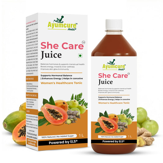 Ayumcure She Care Juice, 1000ml, Herbal Supplement for Women with Ashok Chaal, Papaya Leaf, Amla, Giloy