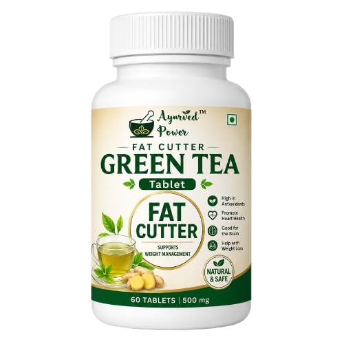 Ayurved Power Green Tea Extract Tablets, 500mg, 60 Count, Herbal Supplement