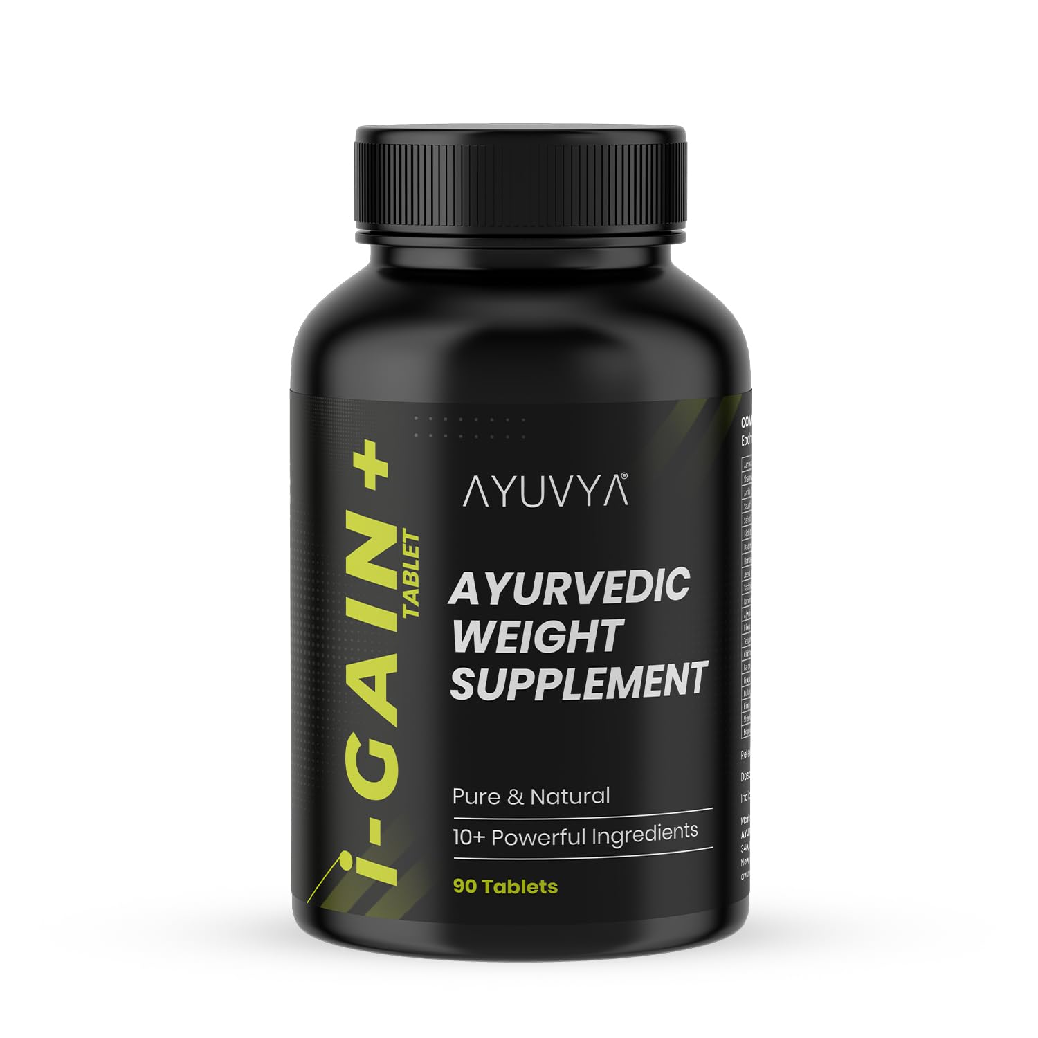 ayuvya i-GAIN+ Ayurvedic Herbal Nutritional Supplement, 90 Tablets, Adult Unisex