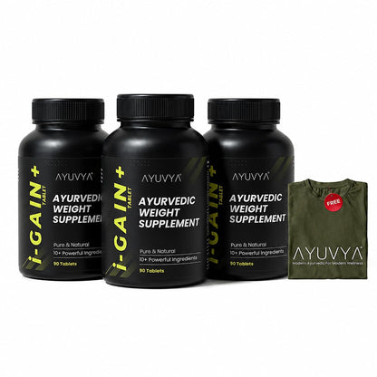 ayuvya i-GAIN+ Ayurvedic Herbal Nutritional Supplement, 90 Tablets, Adult Unisex (10)