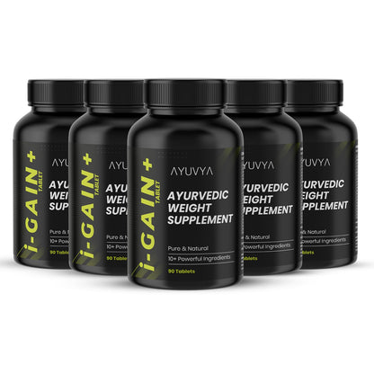 ayuvya i-GAIN+ Ayurvedic Herbal Nutritional Supplement, 90 Tablets, Adult Unisex (11)