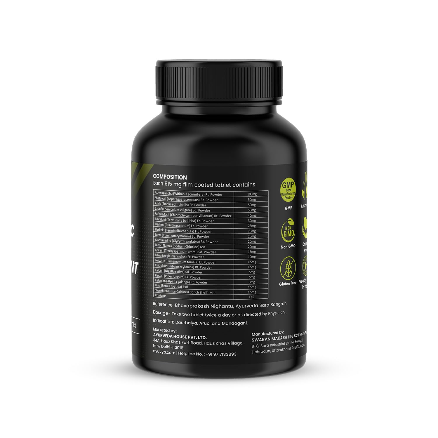 ayuvya i-GAIN+ Ayurvedic Herbal Nutritional Supplement, 90 Tablets, Adult Unisex - in use