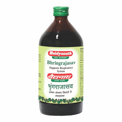 Baidyanath Asli Ayurved Bhringrajasava Traditional Fermented Syrup, Adult, No Additives - close-up detail (13)