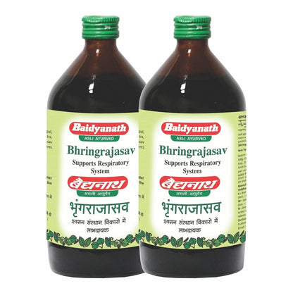 Baidyanath Asli Ayurved Bhringrajasava Traditional Fermented Syrup, Adult, No Additives (15)
