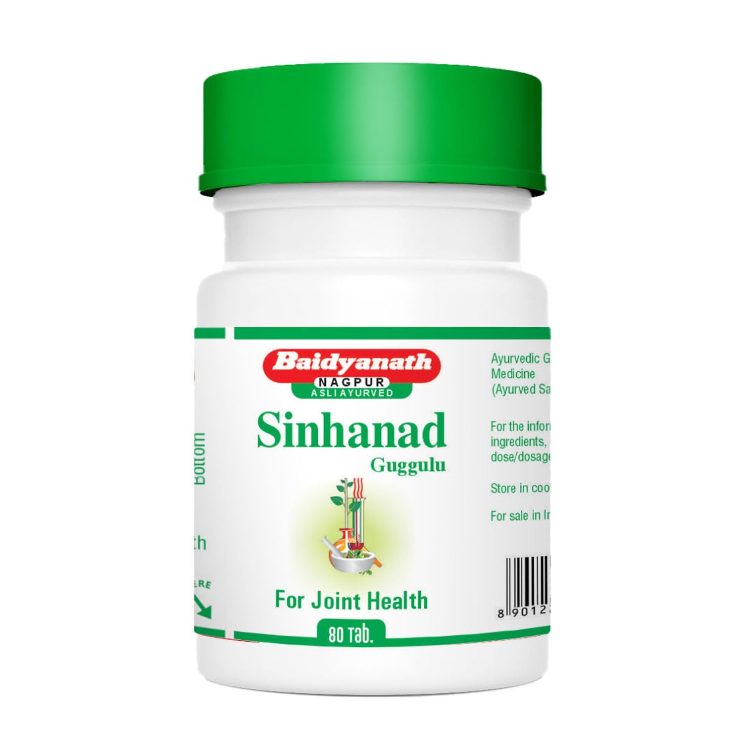Baidyanath Asli Ayurved Sinhanad Guggulu Tablets, Ayurvedic Herbal Supplement, 80 Tablets