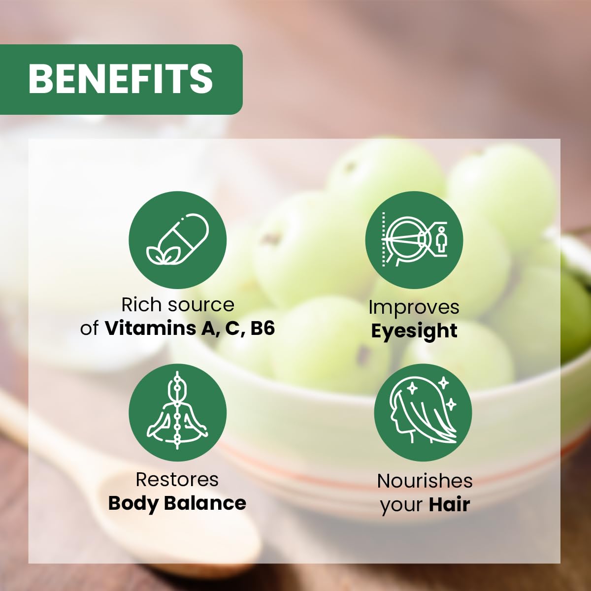 Baidyanath Ayurved Amla Juice, 1 L, Vitamin C Rich Indian Gooseberry Juice - ingredients panel