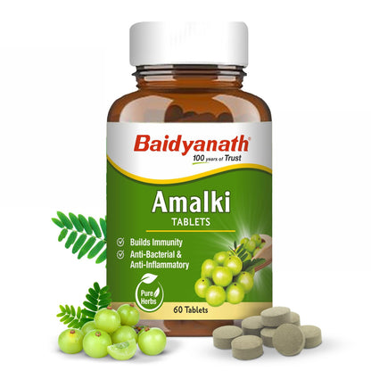 Baidyanath Ayurved Amlaki (Amla) Tablets, 60 Tablets, Herbal Supplement