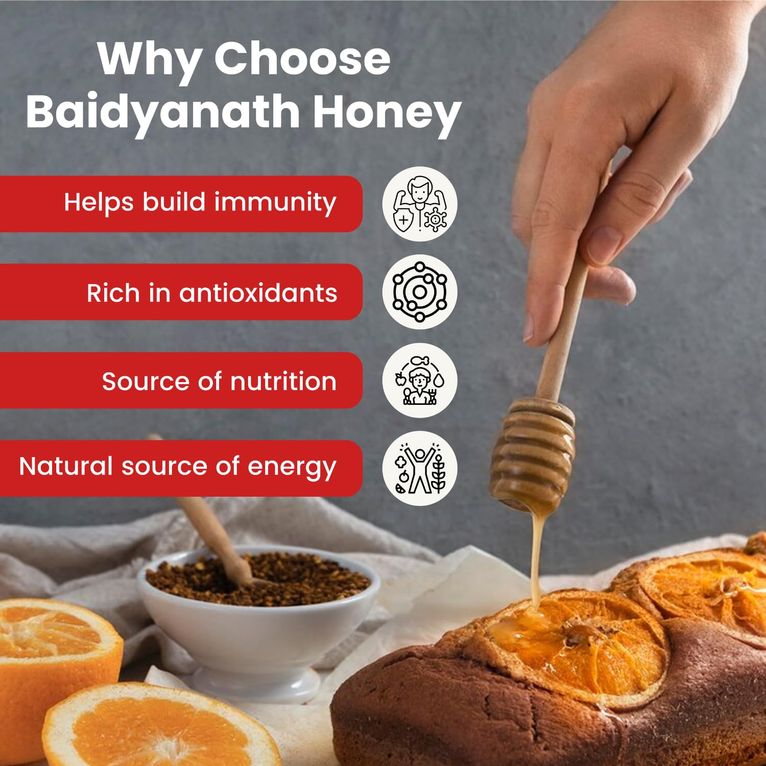 Baidyanath Ayurved Pure Honey, No Added Sugar, C4 Approved, 1 Pack - packaging