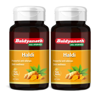 Baidyanath Haldi Turmeric Tablets, Haridra Extract, Ayurvedic Herbal Supplement