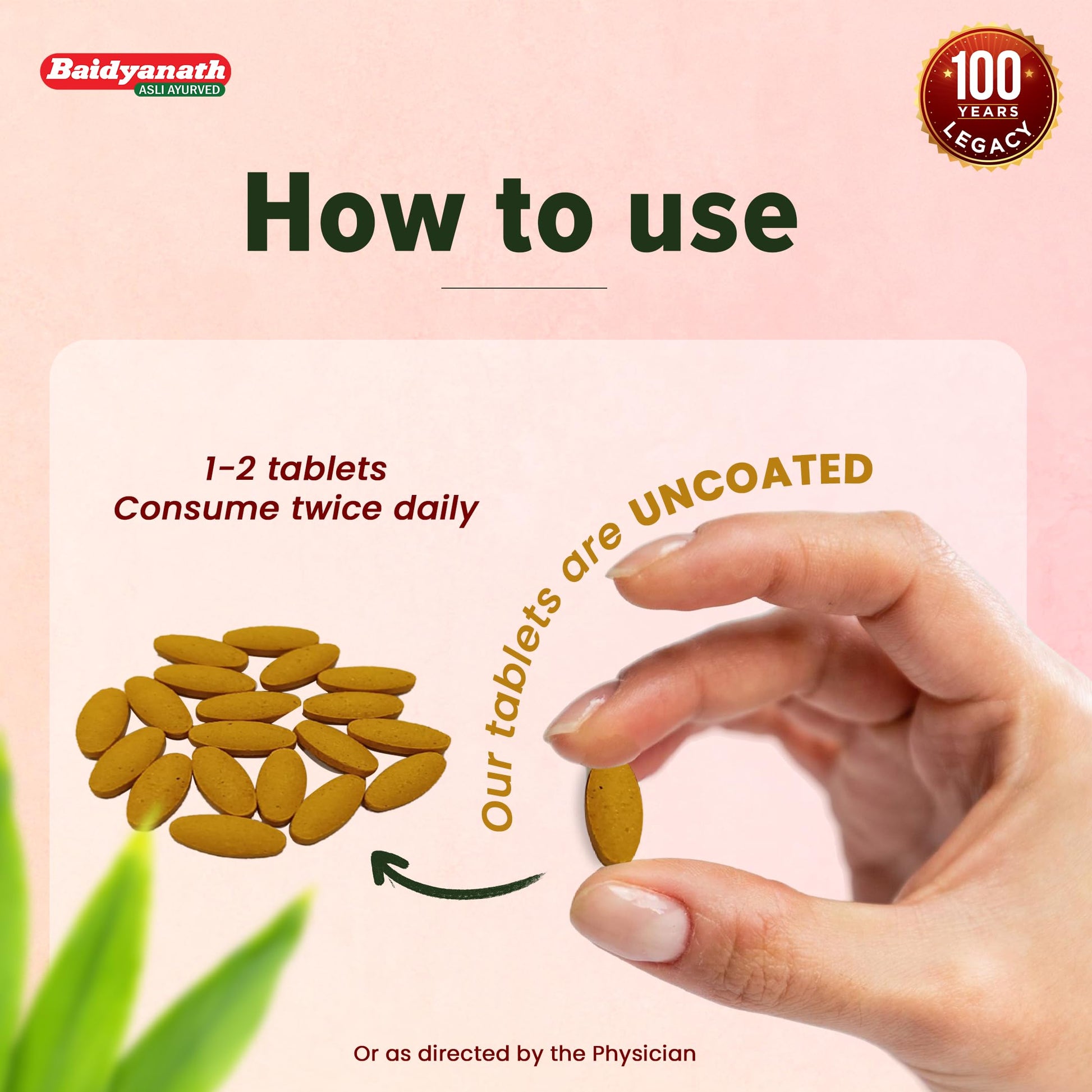 Baidyanath Haldi Turmeric Tablets, Haridra Extract, Ayurvedic Herbal Supplement - label detail